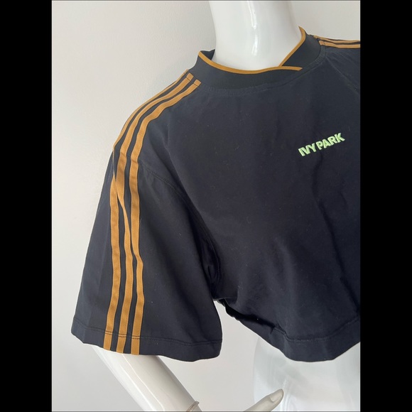 ADIDAS IVY PARK 3-Stripes Crop Tee - Picture 7 of 9